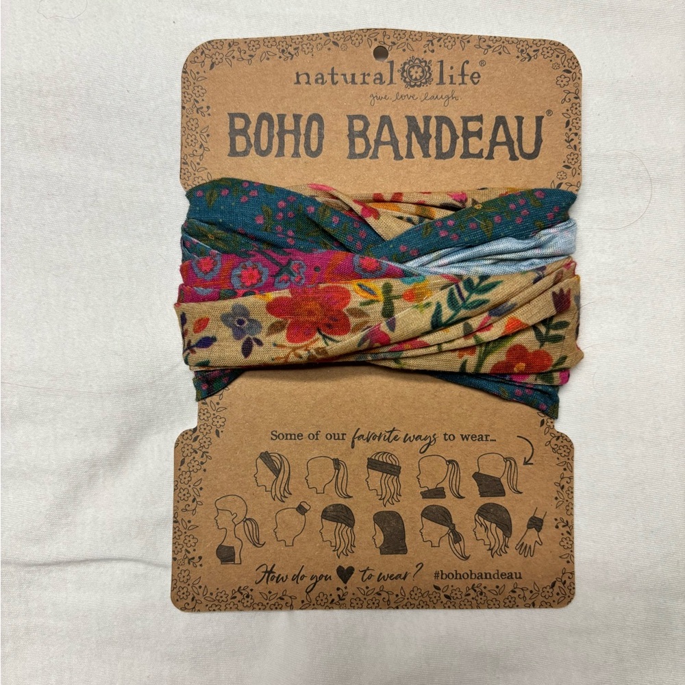 NEW! Natural Life Multicolor Floral Boho Bandeau